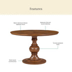 Dining table in heirloom brown view 3