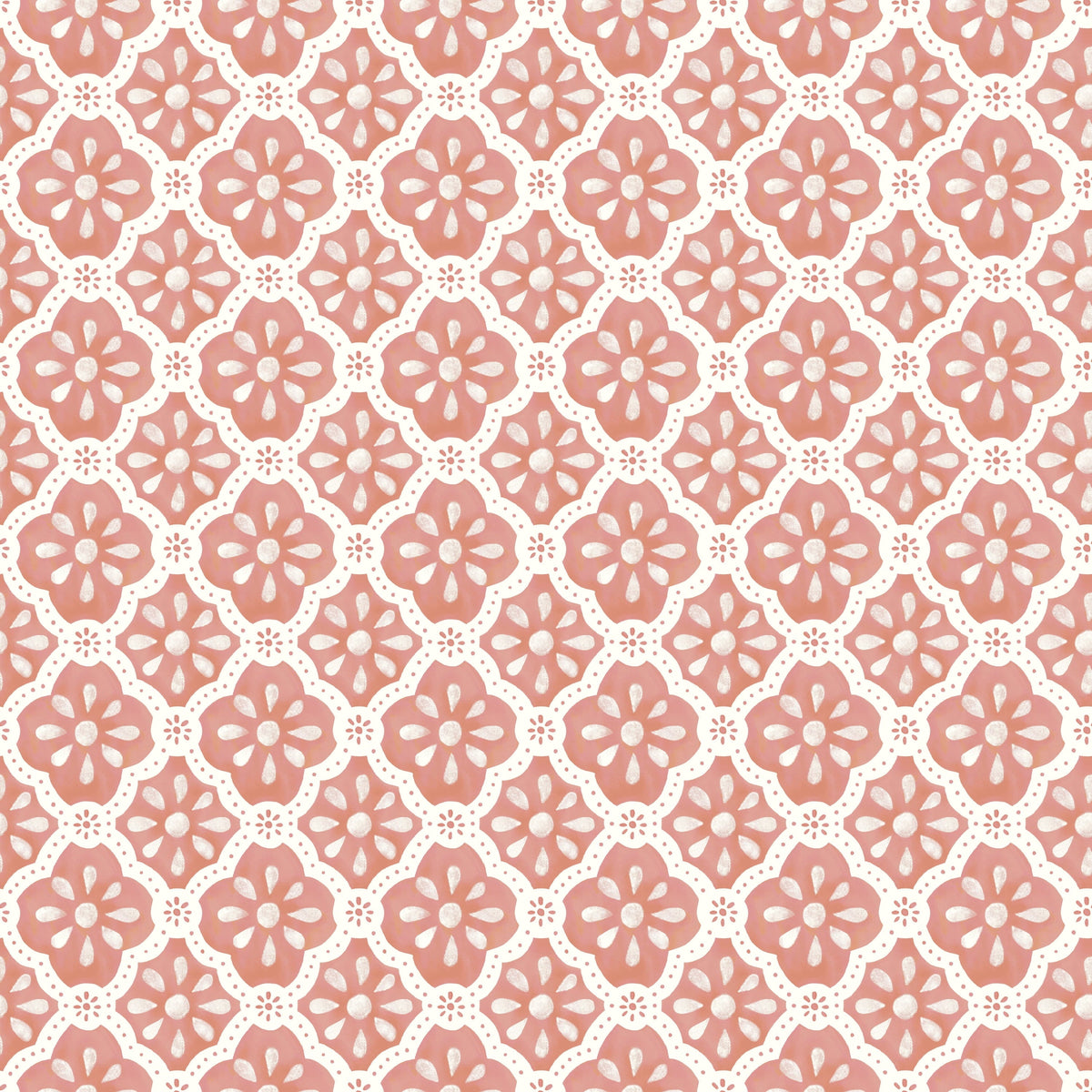 Peel and stick wallpaper in pink salmon view 10