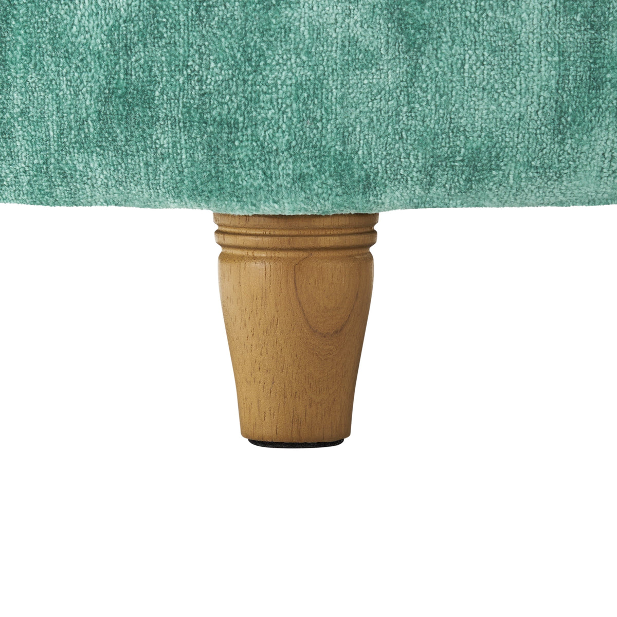 Storage ottoman in jade view 6