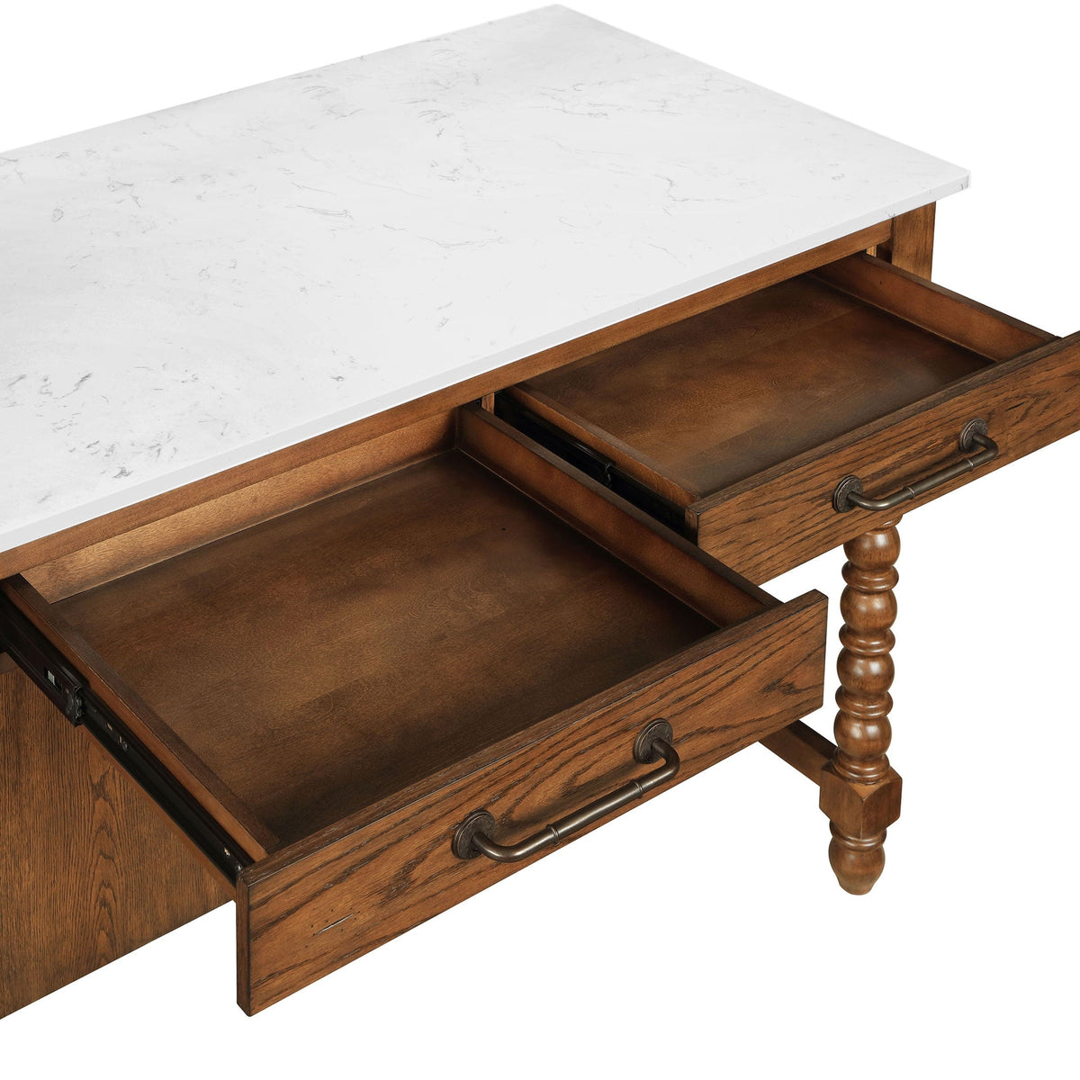Kitchen island in homestead brown view 5