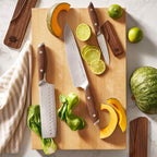 Knife set in brown speckle view 2