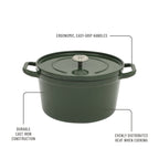 Dutch oven in dark green view 4