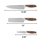 Knife set in brown speckle view 8