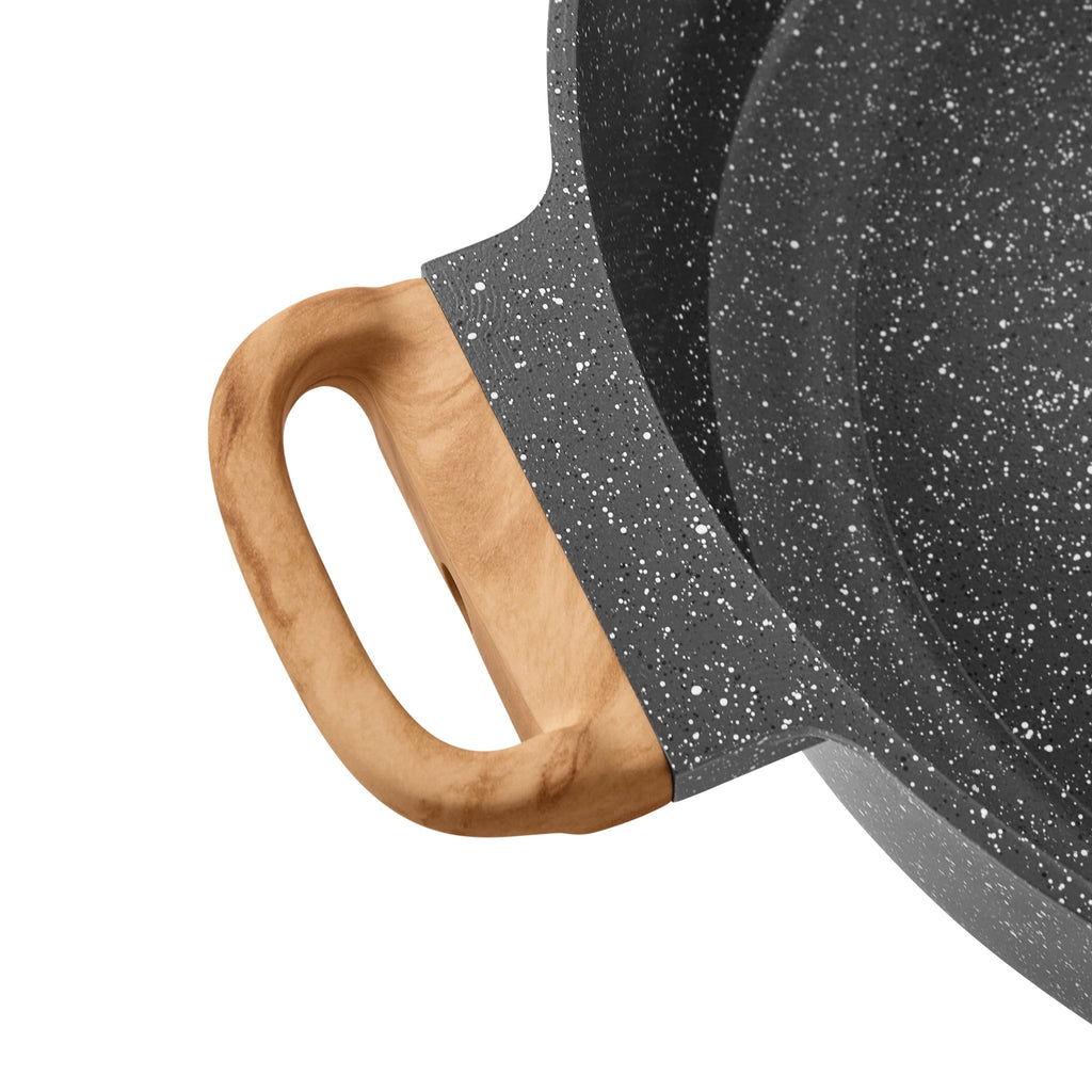 Jumbo cooker saute pan in charcoal speckle view 5